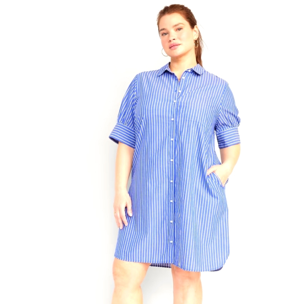 SHORT SLEEVE SHIRT DRESS